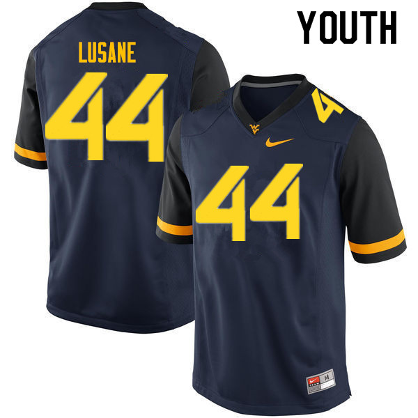 Youth #44 Rashon Lusane West Virginia Mountaineers College Football Jerseys Sale-Navy - Click Image to Close